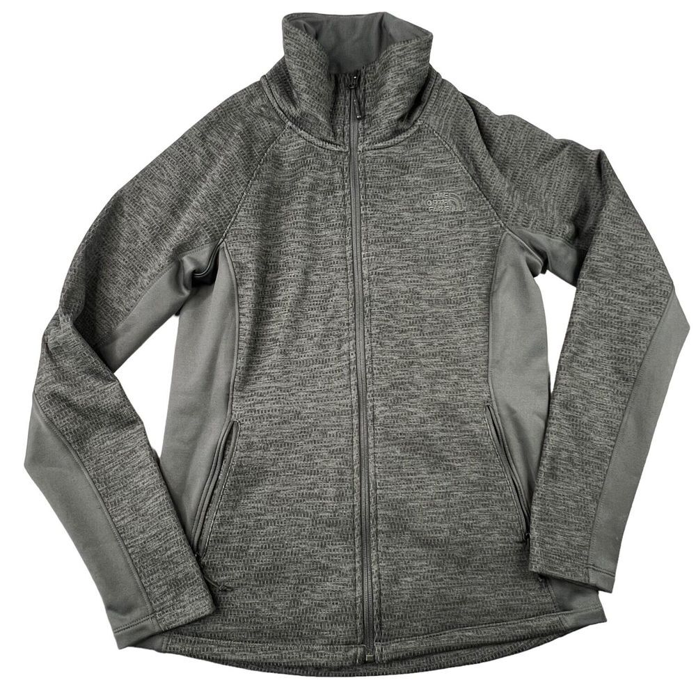 The North Face Womens Jacket Size Small Black Fleece Lined Sweater‎ Full Zip